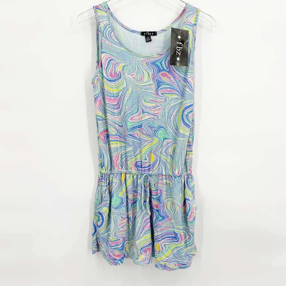 Flowers by Zoe Marble Print Romper Size XL